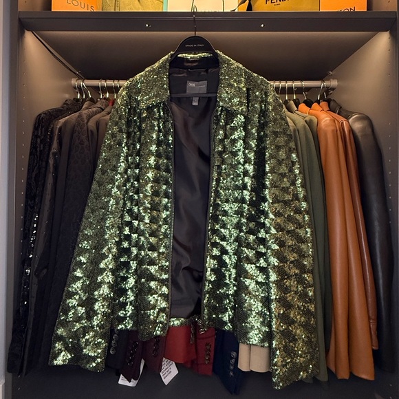ASOS Other - ASOS DESIGN Men’s Harrington Jacket in Green Sequin